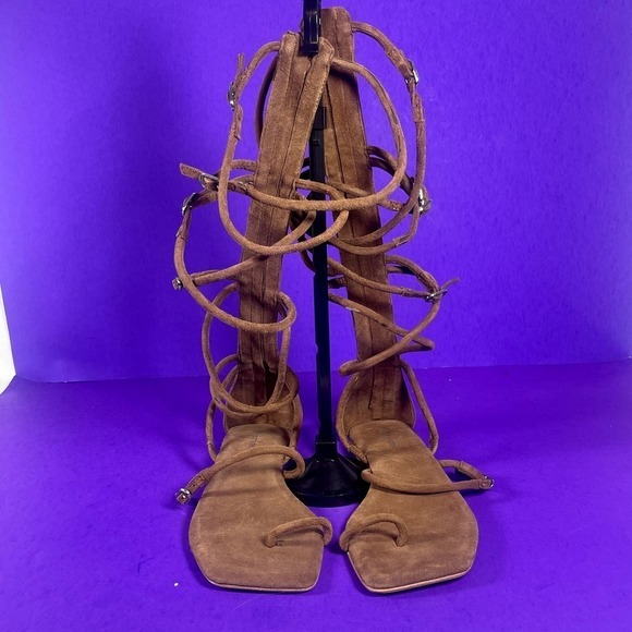 Jeffrey‎ Campbell Women's Brown Suede Gladia Gladiator Sandals Shoe Size 7-NEW - Picture 5 of 8